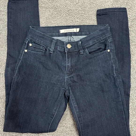 pistola Denim - Pistola Dark Denim Skinny Jeans, size 25